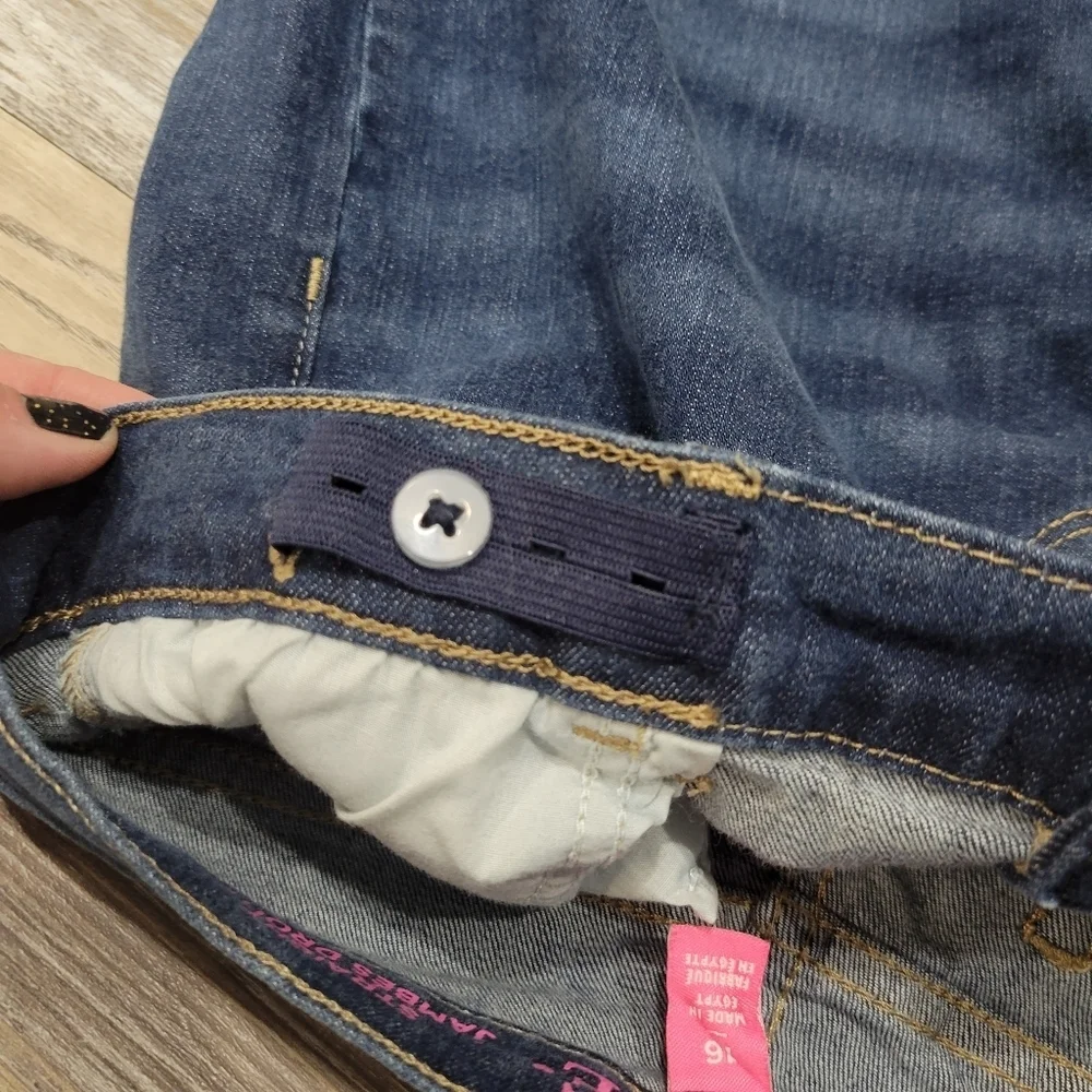 The Children's Place Button Fly Straight Jeans Kids Size 16 blue